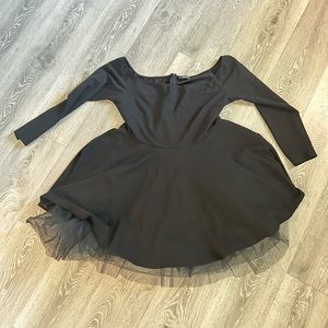 Black skater dress with tulle